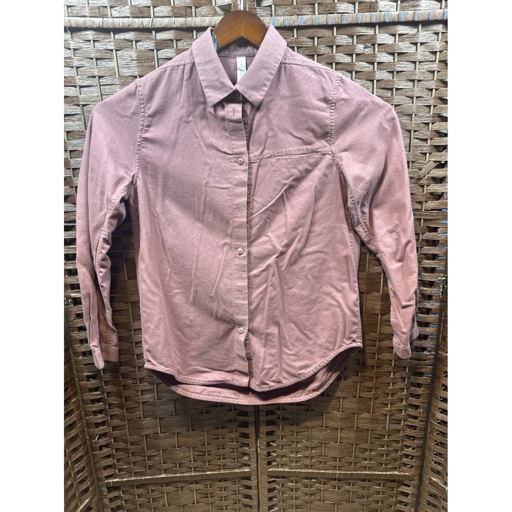 Lululemon 6 Mauve Button Down Shirt Long Sleeve Collared Top Casual Everyday - Picture 1 of 6